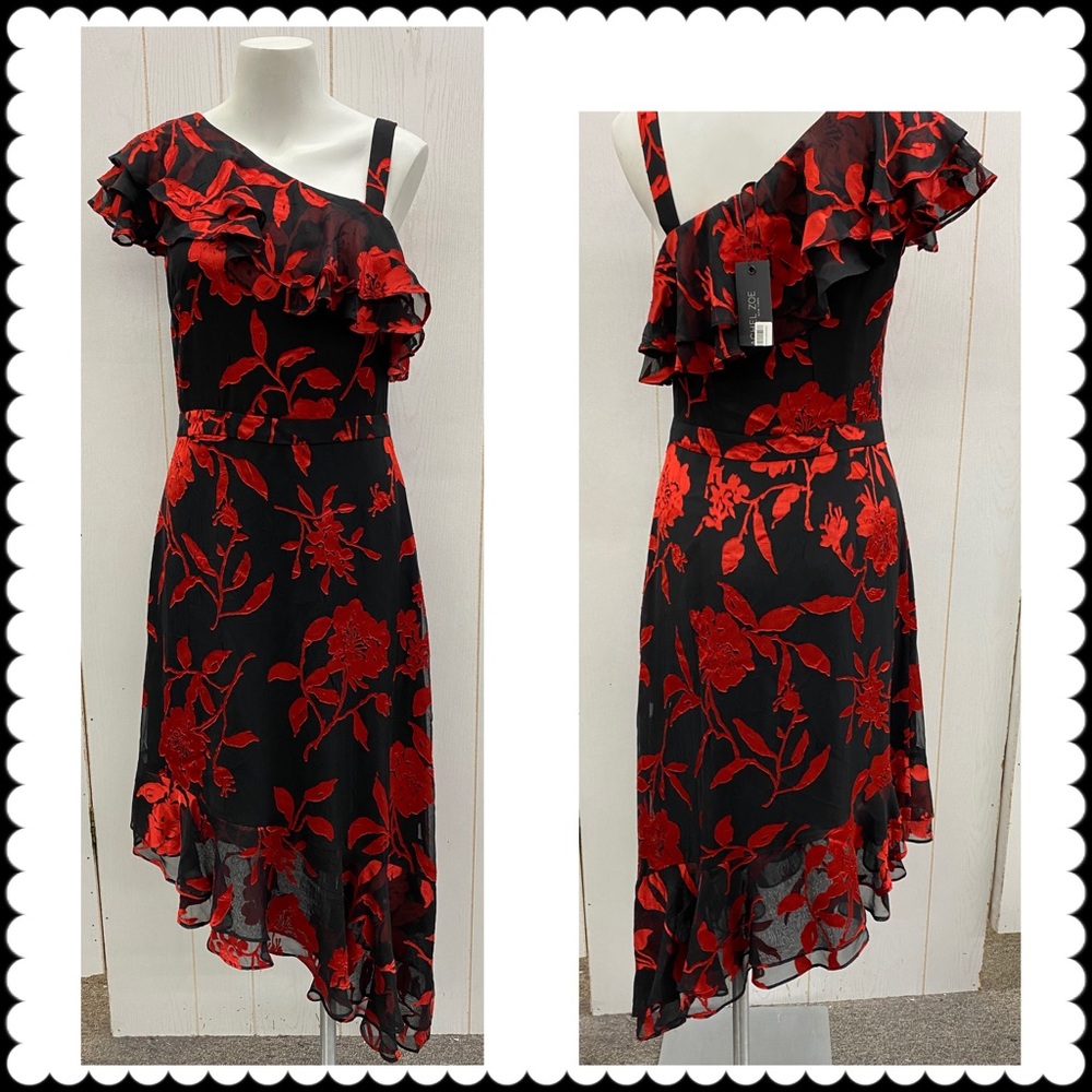 RACHEL ZOE Red Black Dress NEW